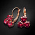 Серьги "Bermudu Trīsstūris III (Scarlet)" с кристаллами Swarovski™